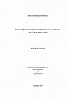 Research paper thumbnail of Factors influencing the quality of nursing care in an intensive care unit in Saudi Arabia