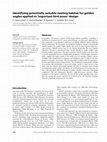 Research paper thumbnail of Identifying potentially suitable nesting habitat for golden eagles applied to ‘important bird areas’ design