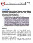 Research paper thumbnail of Adaptation Trial of Improved Perennial Grass Varieties/Accessions at the Highland of Guji zone, Bore, Ethiopia