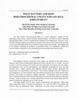 Research paper thumbnail of What Matters, and How: Does Procedural Utility Explain Self-Employment?