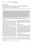 Research paper thumbnail of Clinical and biological markers of premature aging after autologous SCT in childhood cancer