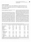 Research paper thumbnail of Left ventricular mass and ambulatory blood pressure are increased in long-term survivors of childhood cancer after autologous SCT