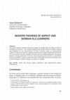 Research paper thumbnail of Modern Theories of Aspect and Serbian EL2 Learners