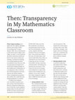 Research paper thumbnail of Then: Transparency in My Mathematics Classroom