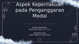 Research paper thumbnail of PPT ASPEK KEPERILAKUAN PADA PENGANGGARAN MODAL