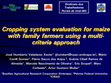 Research paper thumbnail of Cropping system evaluation for maize with family farmers using a multi-criteria approach