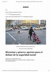 Research paper thumbnail of Bienestar y género: aportes para el debate de la seguridad social | la diaria | Uruguay