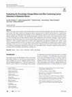 Research paper thumbnail of Evaluating the Knowledge Change Before and After Continuing Cancer Education in Malawian Nurses