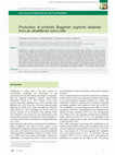 Research paper thumbnail of Production of probiotic Bulgarian yoghurts obtained from an ultrafiltered cow’s milk