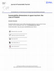 Research paper thumbnail of Sustainability dimensions in space tourism: the case of Finland