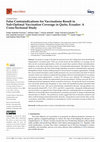 Research paper thumbnail of False Contraindications for Vaccinations Result in Sub-Optimal Vaccination Coverage in Quito, Ecuador: A Cross-Sectional Study