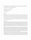 Research paper thumbnail of Variable utility in the enigmatic presence of ultraviolet reflectance in conspicuous aposematic signals