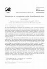 Research paper thumbnail of Introduction to a symposium on the Asian financial crisis