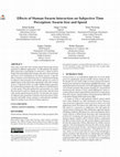 Research paper thumbnail of Effects of Human-Swarm Interaction on Subjective Time Perception