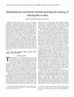 Research paper thumbnail of Simultaneous emotional stimuli prolong the timing of vibrotactile events