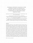 Research paper thumbnail of Fostering Efficient Learning in the Technical Field of Robotics by Changing the Autonomous Driving Competition of the Portuguese Robotics Open