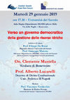 Research paper thumbnail of Verso un governo democratico della gestione delle risorse idriche