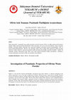 Research paper thumbnail of Olivin Atık Tozunun Puzolanik Özelliğinin Araştırılması