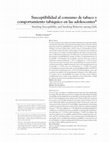 Research paper thumbnail of Susceptibilidad al consumo de tabaco y comportamiento tabáquico en las adolescentes