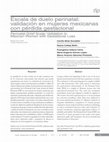 Research paper thumbnail of Escala de duelo perinatal: validación en mujeres mexicanas con pérdida gestacional