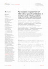 Research paper thumbnail of Fc receptor engagement of HIV-1 Env-specific antibodies in mothers and infants predicts reduced vertical transmission