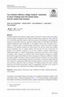 Research paper thumbnail of Can mindsets influence college students’ motivation to learn? Findings from the United States and the United Arab Emirates