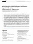 Research paper thumbnail of Investigating the impacts of energy storage systems on transmission expansion planning