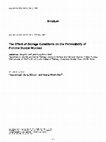 Research paper thumbnail of The effect of storage conditions on the permeability of porcine buccal mucosa