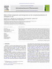 Research paper thumbnail of Effect of food components and dosing times on the oral pharmacokinetics of nifedipine in rats