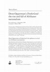 Research paper thumbnail of Deon Opperman's Donkerland : the rise and fall of Afrikaner nationalism