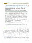 Research paper thumbnail of Comparison of three behavior modification techniques for management of anxious children aged 4–8 years