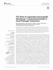 Research paper thumbnail of The Role of Legionella pneumophila Serogroup 1 Lipopolysaccharide in Host-Pathogen Interaction