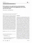 Research paper thumbnail of PCR method for the rapid detection and discrimination of Legionella spp. based on the amplification of pcs, pmtA, and 16S rRNA genes