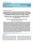 Research paper thumbnail of Popularization of dorper sheep breed for enhancing production and productivity of local sheep: In the case Enda-Mekoni Woreda Southern Tigray, Ethiopia