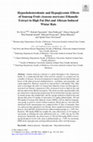 Research paper thumbnail of Hypocholesterolemic and Hypoglycemic Effects of Soursop Fruit (Annona muricata) Ethanolic Extract in High Fat Diet and Alloxan Induced Wistar Rats