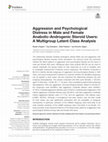 Research paper thumbnail of Aggression and Psychological Distress in Male and Female Anabolic-Androgenic Steroid Users: A Multigroup Latent Class Analysis