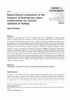 Research paper thumbnail of Expert-based evaluation of the impacts of hydropower plant construction on natural systems in Turkey