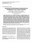 Research paper thumbnail of Assessing the effectiveness of protected area management in the Turkish Caucasus