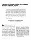 Research paper thumbnail of Effect of a Low-Cost Intervention on Recording Body Mass Index in Patients' Records