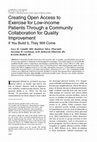 Research paper thumbnail of Creating Open Access to Exercise for Low-income Patients Through a Community Collaboration for Quality Improvement