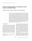 Research paper thumbnail of The role of mechanochemistry in the pulmonary toxicity caused by particulate minerals