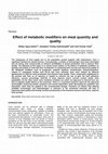 Research paper thumbnail of Effect of metabolic modifiers on meat quantity and quality