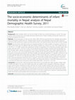 Research paper thumbnail of The socio-economic determinants of infant mortality in Nepal: analysis of Nepal Demographic Health Survey, 2011