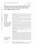 Research paper thumbnail of Efficacy of serum chitotriosidase activity in early treatment of patients with active tuberculosis and a negative sputum smear