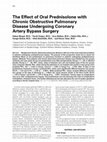 Research paper thumbnail of The Effect of Oral Prednisolone with Chronic Obstructive Pulmonary Disease Undergoing Coronary Artery Bypass Surgery