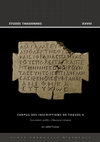 Research paper thumbnail of Corpus des inscriptions de Thasos, V. Documents publics d'époque romaine (2023)