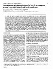 Research paper thumbnail of Reconstitution and characterization of a Na+/Pi co-transporter protein from rabbit kidney brush-border membranes