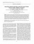 Research paper thumbnail of Interaction of Russia and Turkey in the post-Soviet period: Factors, trends, problems, prospects