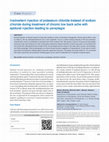 Research paper thumbnail of Inadvertent injection of potassium chloride instead of sodium chloride during treatment of chronic low back ache with epidural injection leading to paraplegia