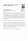 Research paper thumbnail of Las lenguas inmigratorias en la Argentina: El caso de los alemanes del Volga